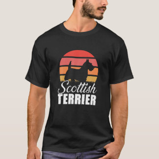 Retro Scottish Terrier Dog Breed Vintage Scottie O T-Shirt