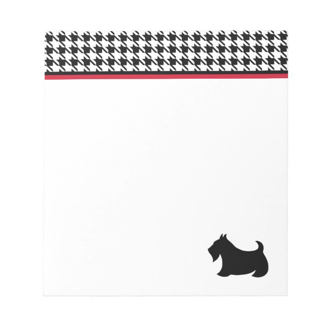 Retro Scottish Terrier Office School Notepad Gift (Front)