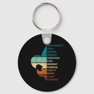 Retro Scouting Law Camp Hiking Vintage Gifts For M Key Ring
