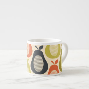 Retro Scribble Pears Pattern Espresso Cup