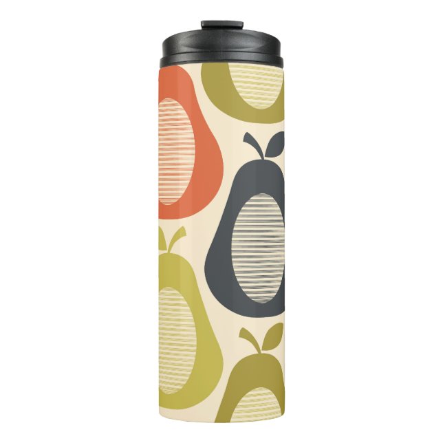 Retro Scribble Pears Pattern Thermal Tumbler (Front)