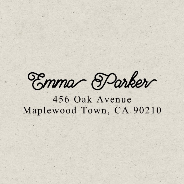 Retro Script Calligraphy Simple Self-inking Stamp (Creator Uploaded)