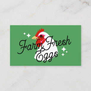 Retro Script Farm Fresh Eggs Business Card