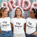 Retro Script Heart Bridesmaid Bachelorette Party   T-Shirt<br><div class="desc">Celebrate your bachelorette with this modern,  stylish t-shirt,  featuring retro script & heart.</div>