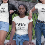 Retro Script Heart Wife of the Party Bachelorette T-Shirt<br><div class="desc">Celebrate your bachelorette with this modern,  stylish t-shirt,  featuring retro script & heart.</div>