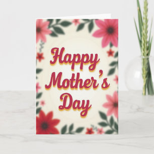 Retro Script Mothers Day Card