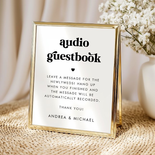 Retro Script Typography Audio Guestbook Wedding (Creator Uploaded)