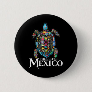 Retro Sea Turtle Gulf Of Mexico Never Forget Trump 6 Cm Round Badge