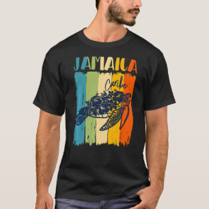 Retro Sea Turtle Jamaica Caribe Theme Friends Fami T-Shirt