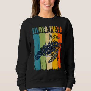 Retro Sea Turtle Riviera Maya Mexico Theme Friends Sweatshirt