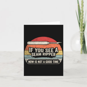Retro Seam Ripper Funny Sewing Quilter Crafter Card