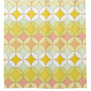 Retro seamless pattern. Disco style. Shower Curtain