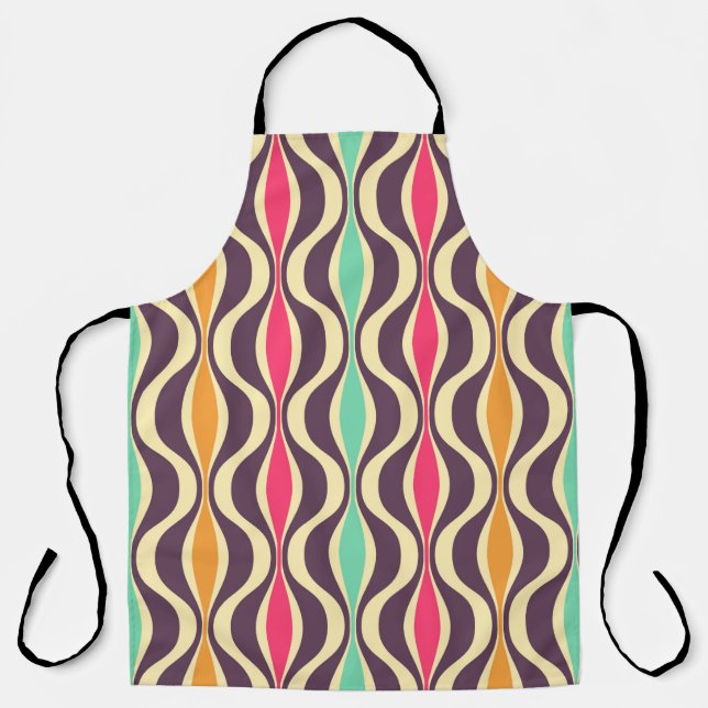 Retro seamless pattern from the 50s and 60s. Seaml Apron (Front)
