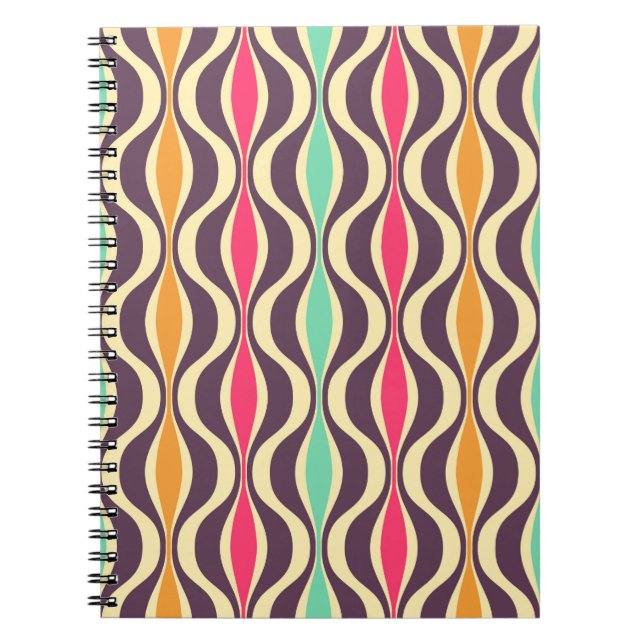 Retro seamless pattern from the 50s and 60s. Seaml Notebook (Front)