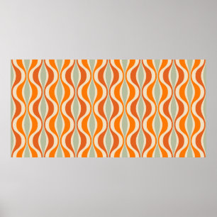 Retro seamless pattern from the 50s and 60s. Seaml Poster