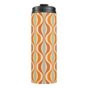 Retro seamless pattern from the 50s and 60s. Seaml Thermal Tumbler