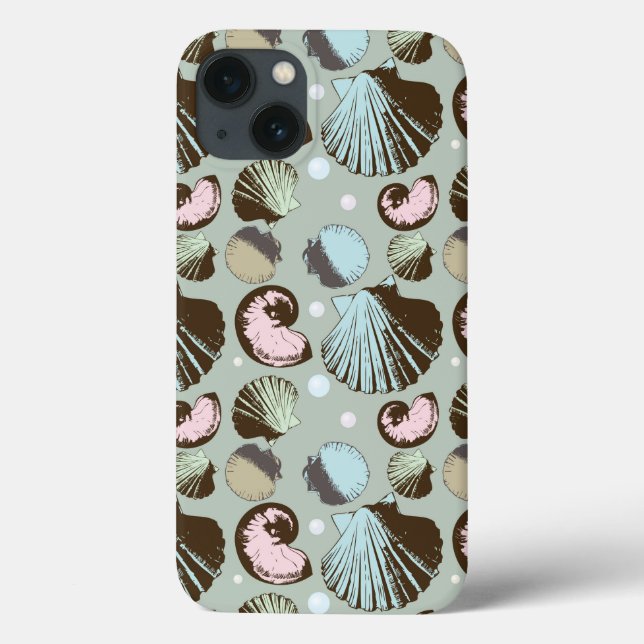 Retro Seashell Pattern Case-Mate iPhone Case (Back)