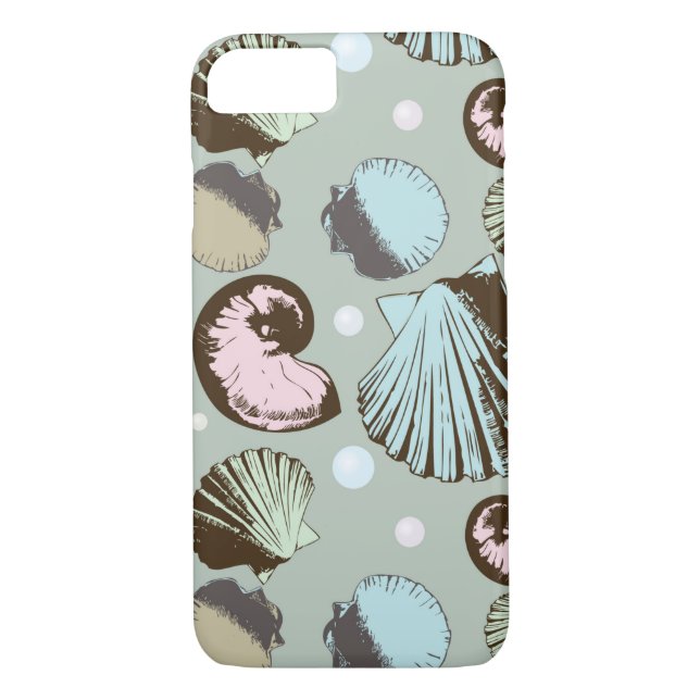 Retro Seashell Pattern Case-Mate iPhone Case (Back)