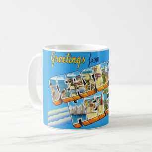 Retro Seaside Heights NJ  Postcard Coffee Mug
