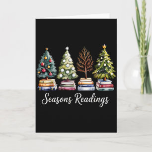 Retro Seasons Readings All Booked Christmas Book L Card