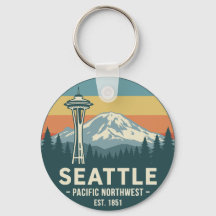 Retro Seattle Pacific Northwest Mt. Rainier