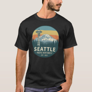 Retro Seattle Pacific Northwest Mt. Rainier T-Shirt