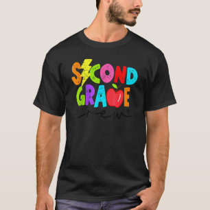 Retro Second Grade Crew Light Bolt 2nd Grade Back  T-Shirt