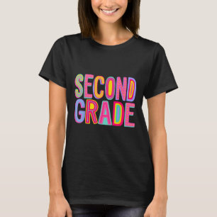 Retro Second Grade Rainbow Vibes Ck To School 2nd T-Shirt