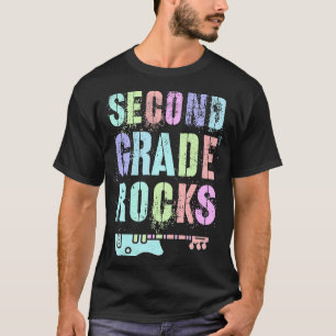 Retro SECOND GRADE Rocks Student Teacher Team 2nd T-Shirt