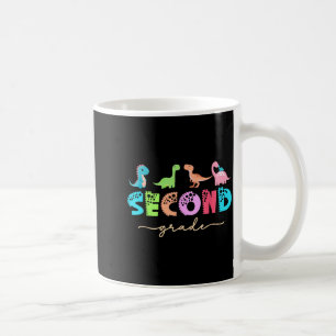 Retro Second Grade Teacher Team Dinosaur Back to Coffee Mug