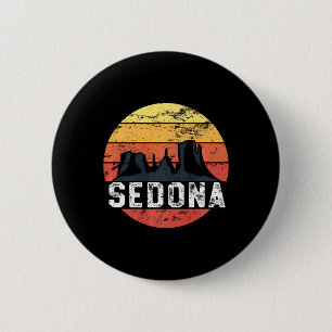 Retro Sedona Arizona Family Vacation Red Rocks Gif 6 Cm Round Badge