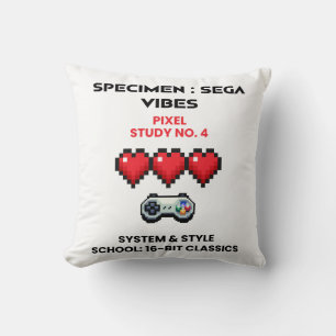 Retro Sega Vibes Pixel Study No. 4  Cushion