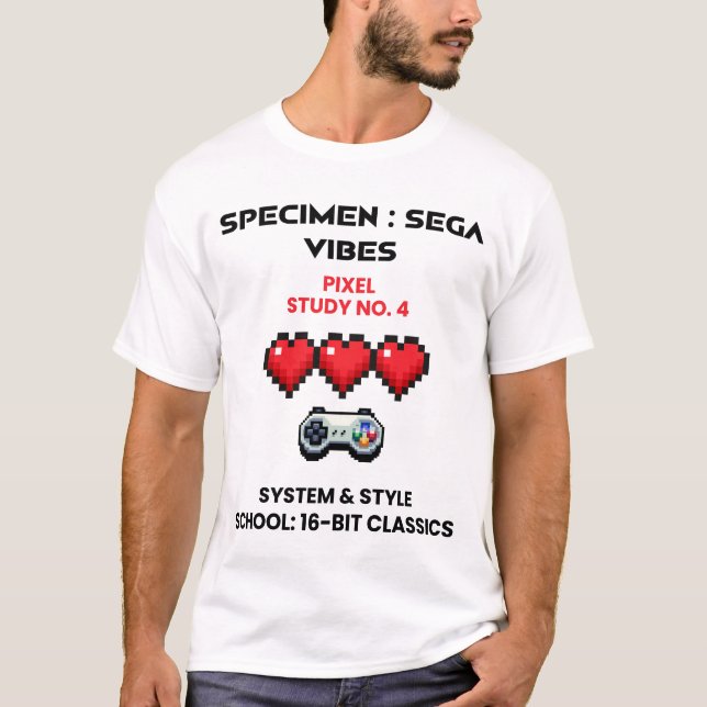 Retro Sega Vibes Pixel Study No. 4  T-Shirt (Front)
