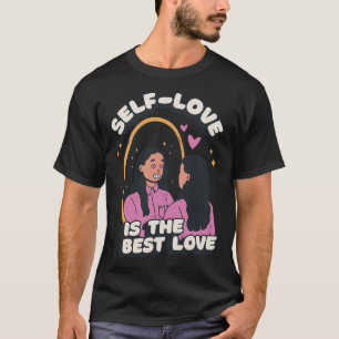Retro Self Love Is The Best Love Mental Health Ins T-Shirt