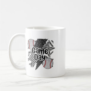 Retro Sell Game Day Chequered Leopard Sell Mama Mo Coffee Mug