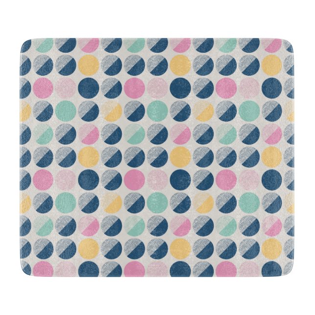 Retro Semi-Circle Pattern Cutting Board (Front)