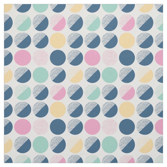 Retro Semi-Circle Pattern Fabric (Swatch)