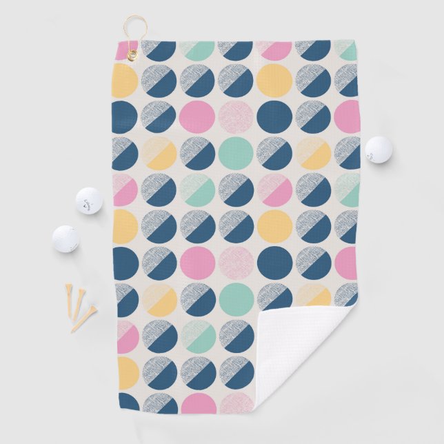 Retro Semi-Circle Pattern Golf Towel (InSitu)