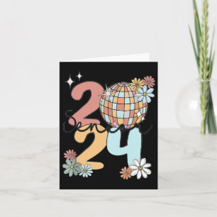 Retro Senior 2024 Disco Ball Class Of 2024 Graduat Card