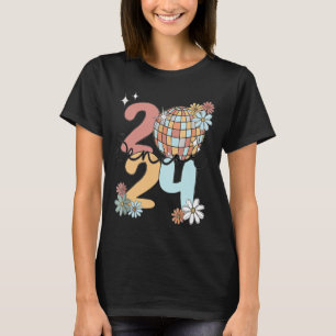 Retro Senior 2024 Disco Ball Class Of 2024 Graduat T-Shirt