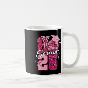 Retro Senior 2025 Coquette Bow Graduation Cl Of 20 Coffee Mug