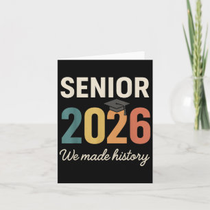 Retro Senior 2026 Graduation Cl Of 2026 We Made Hi Card