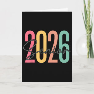 Retro Senior 2026 Graduation Gift Cl Of 2026 Senio Card