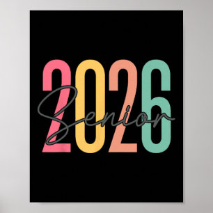Retro Senior 2026 Graduation Gift Cl Of 2026 Senio Poster