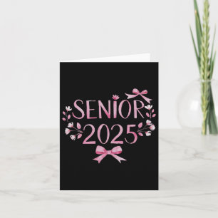 Retro Senior 25 Cl Of 2025 Graduation Coquette Pin Card