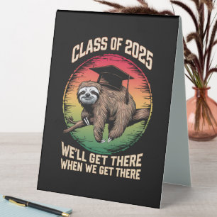 Retro Senior Class Of 2025 Sloth Cap Graduation