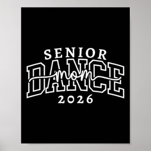 Retro Senior Dance Mum Cl Of 2026 Dancer Graduatio Poster