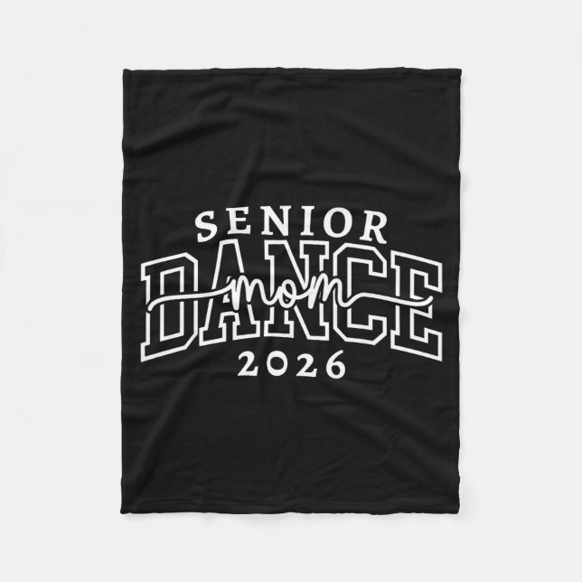Retro senior dance mum class of 2026 dancer fleece blanket (Front)