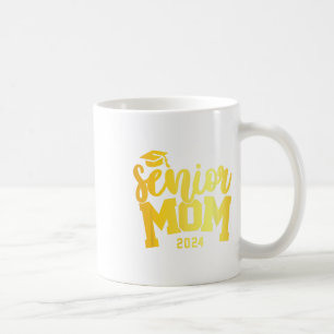 Retro Senior Mum Graduation Class Of 2024 School L Coffee Mug