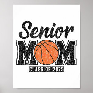 Retro Senior Sketll Mum Cl Of 2025 Graduation Scho Poster